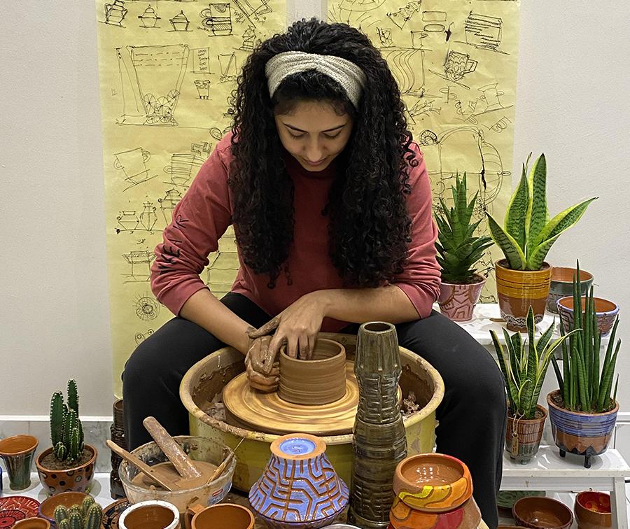 Architecture graduate provides art therapy through pottery